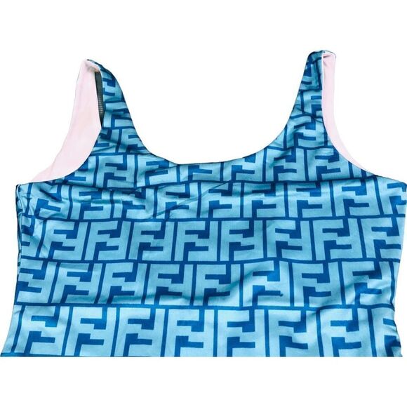 NEW Fashion Inspired FF Blue Bodysuit / Swimsuit - Picture 4 of 13